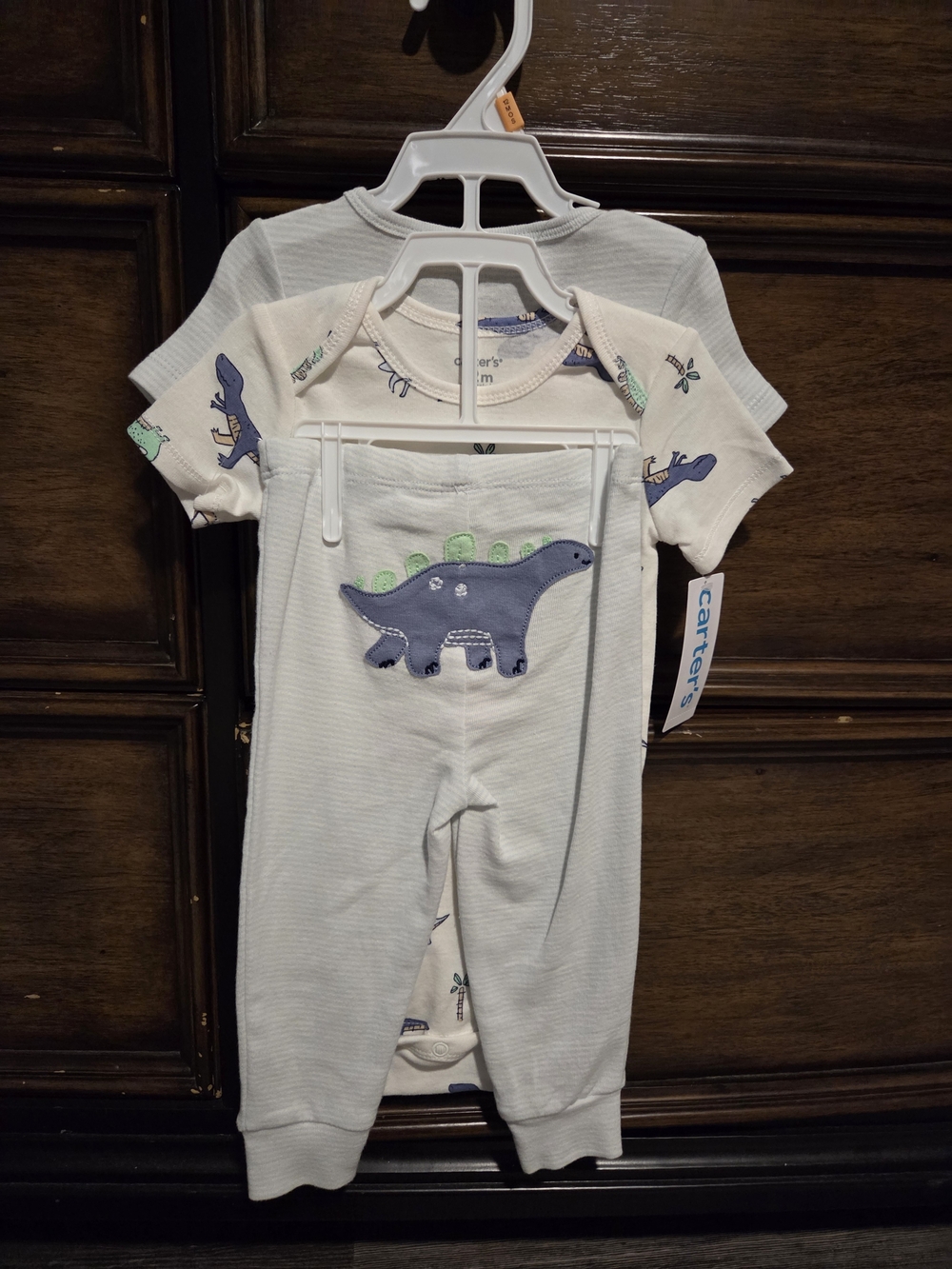 Carter's Light Blue Dinosaur One-Piece Set for Kids